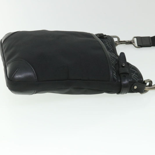 Burberry Auth Nylon Black Shoulder Bag Style 4