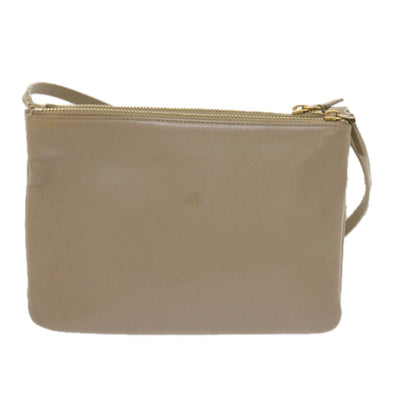 Luxury CELINE TRIO SMALL Shoulder Bag Leather Beige 8890