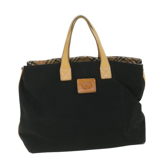 Burberry BURBERRYSs Label Canvas Black Tote Bag