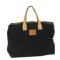 Luxury BurberrySs Blue Label Tote Bag Canvas Black Auth bs9105