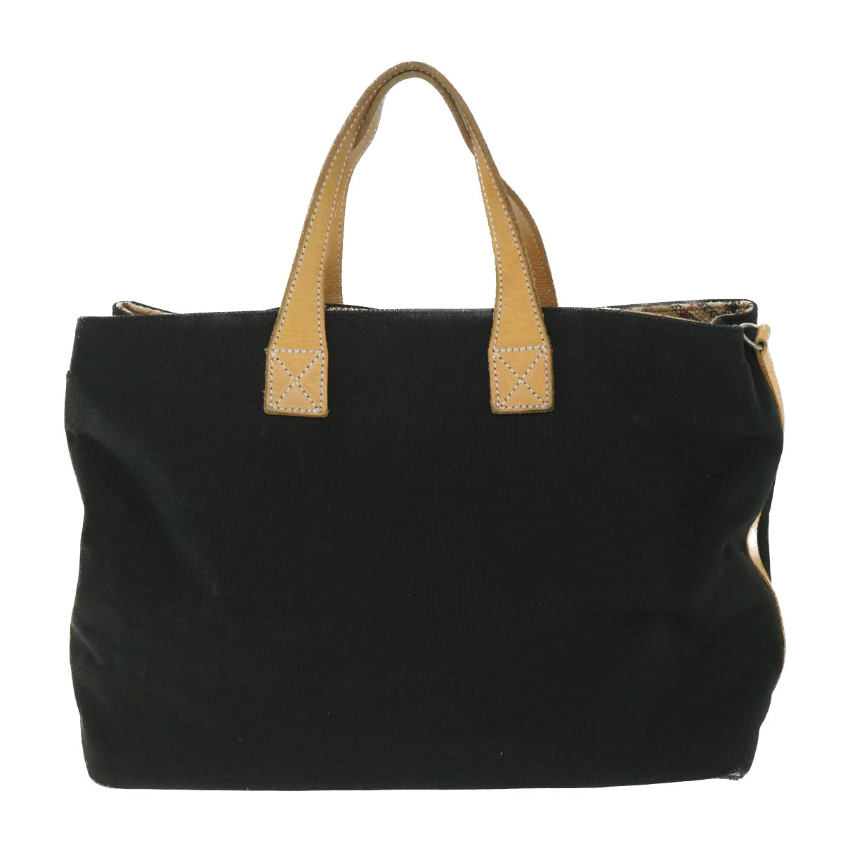 Burberry BURBERRYSs Label Canvas Black Tote Bag