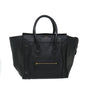 Luxury CELINE Luggage Tote Bag Leather Black 9159