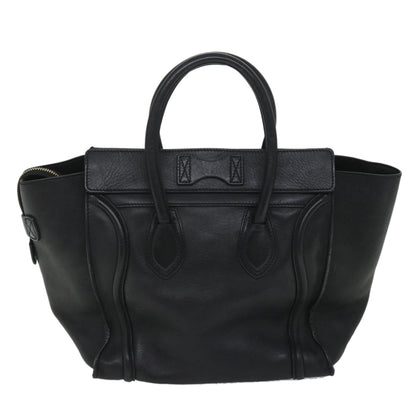Luxury CELINE Luggage Tote Bag Leather Black 9159