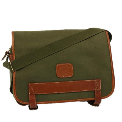 Burberry BURBERRYSs Auth Canvas Green Shoulder Bag
