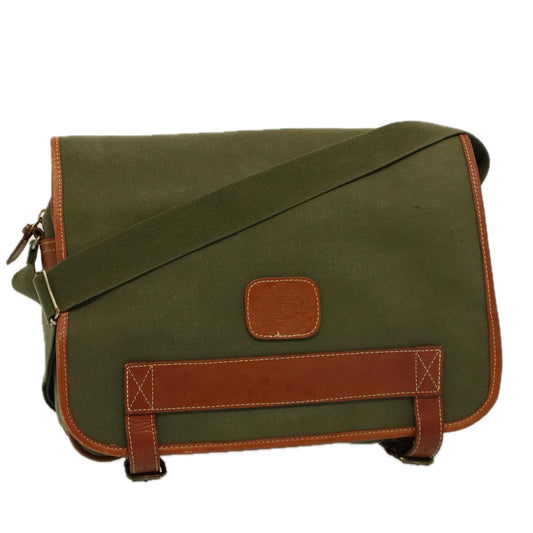 Burberry BURBERRYSs Auth Canvas Green Shoulder Bag