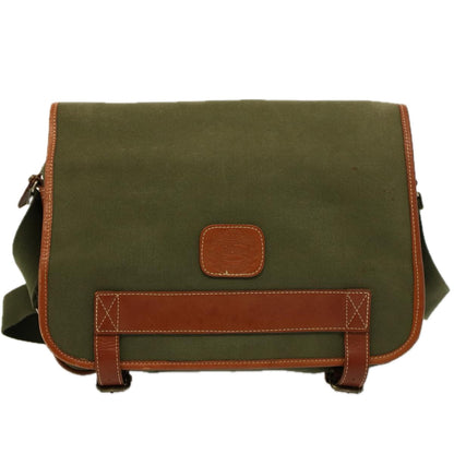 Burberry BURBERRYSs Auth Canvas Green Shoulder Bag