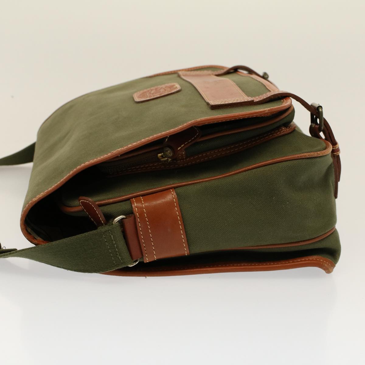 Burberry BURBERRYSs Auth Canvas Green Shoulder Bag