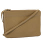 Luxury CELINE Trio PM Shoulder Bag Leather Beige 9583