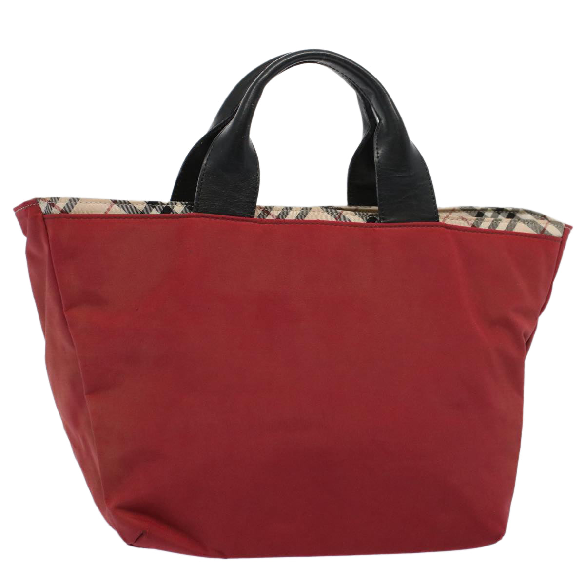 Burberry Nova Label Nylon Red Tote Bag