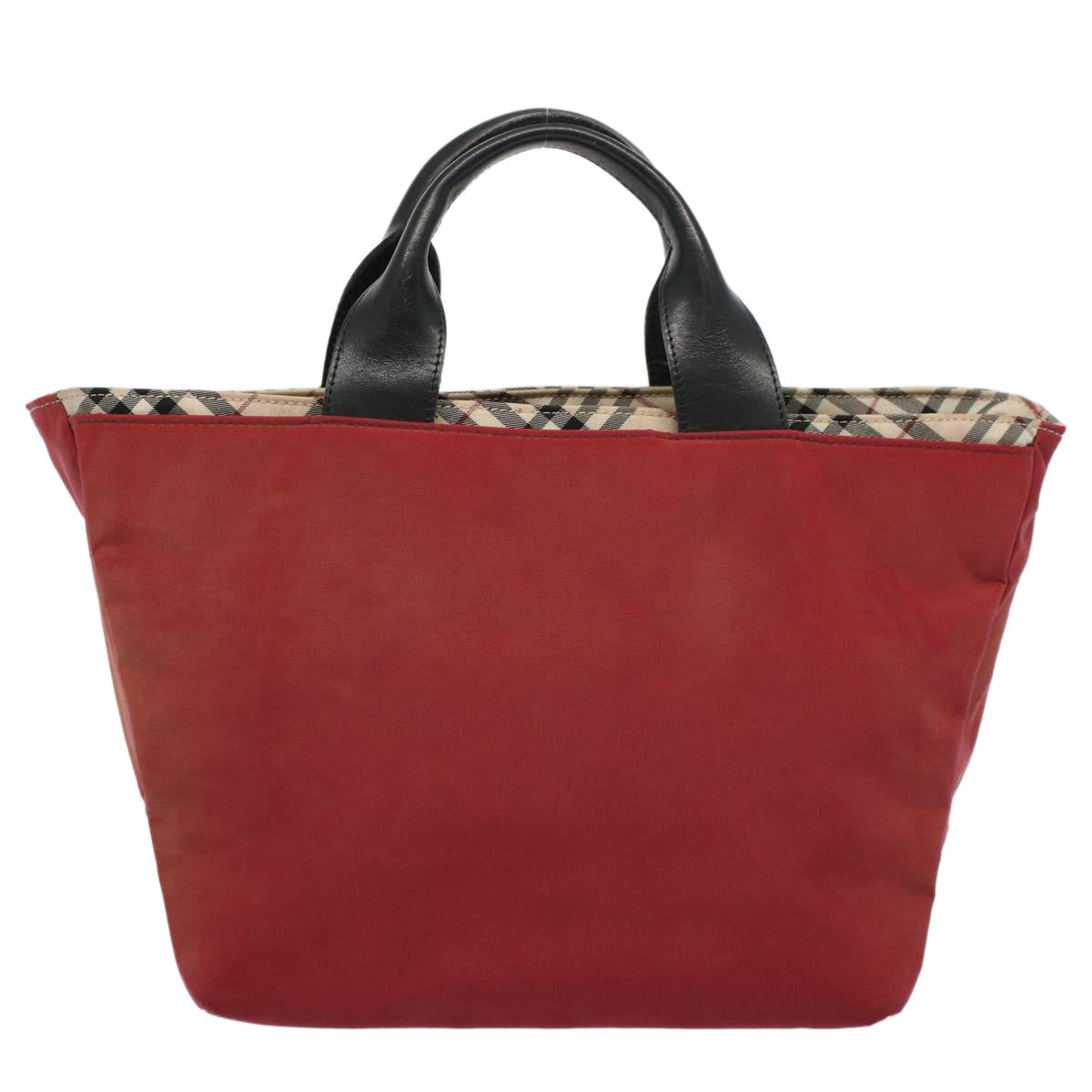 Burberry Nova Label Nylon Red Tote Bag