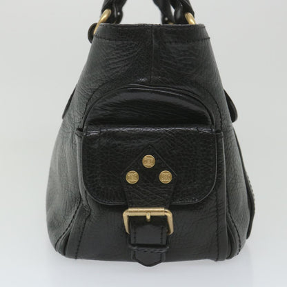 Luxury CELINE Hand Bag Leather Black 9854