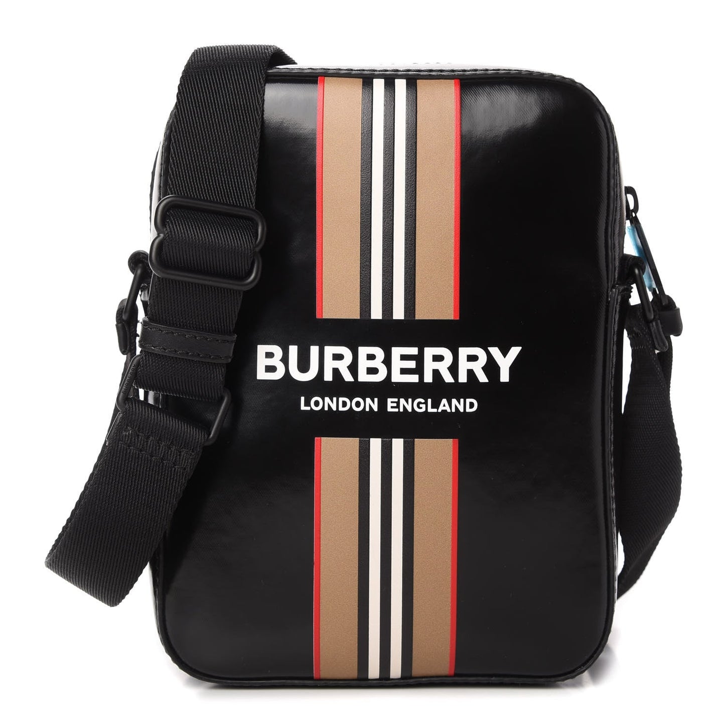 Burberry Thornton Striped Canvas Crossbody Bag