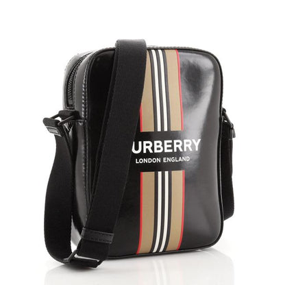 Burberry Thornton Striped Canvas Crossbody Bag