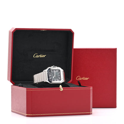 Stainless Steel 39.8mm Santos De Cartier Automatic Watch Green