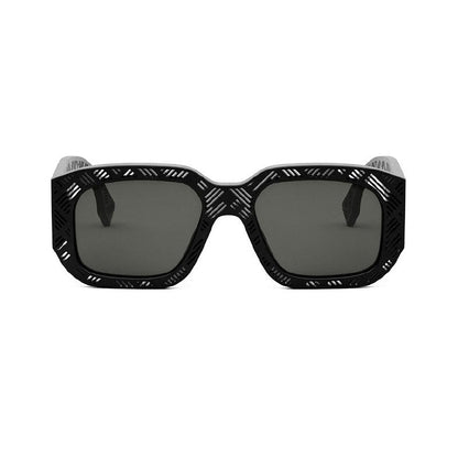 Fendi Sunglasses Square Full Rim, Matte Black Frame and Smoke Lens FE40113I02A Rovelle Bags