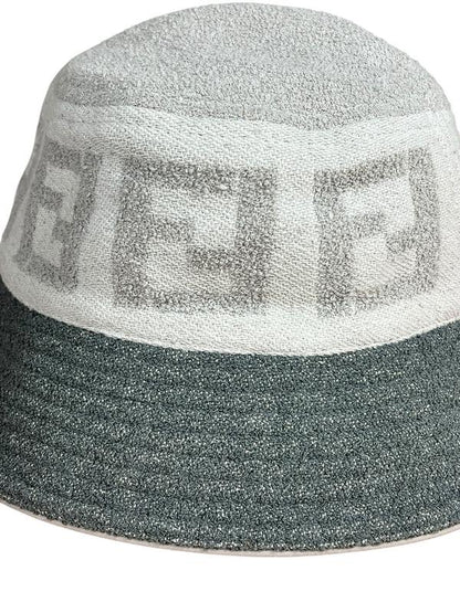 Fendi Grey FF Woven Bucket Hat Rovelle Bags