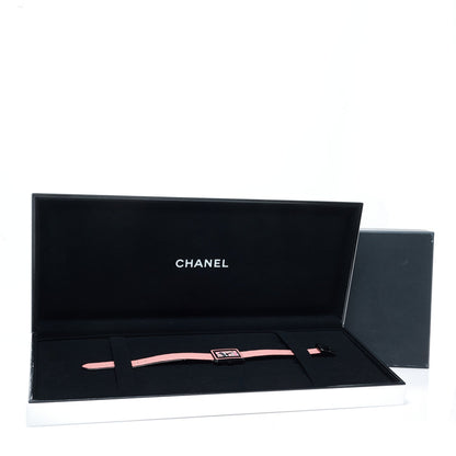 Stainless Steel Calfskin 21mm Boy-Friend Blush Quartz Watch Pink