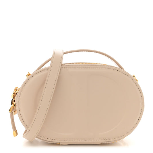 Christian Dior Calfskin Cd Signature Oval Crossbody Camera Bag Caramel Beige Rovelle Bags