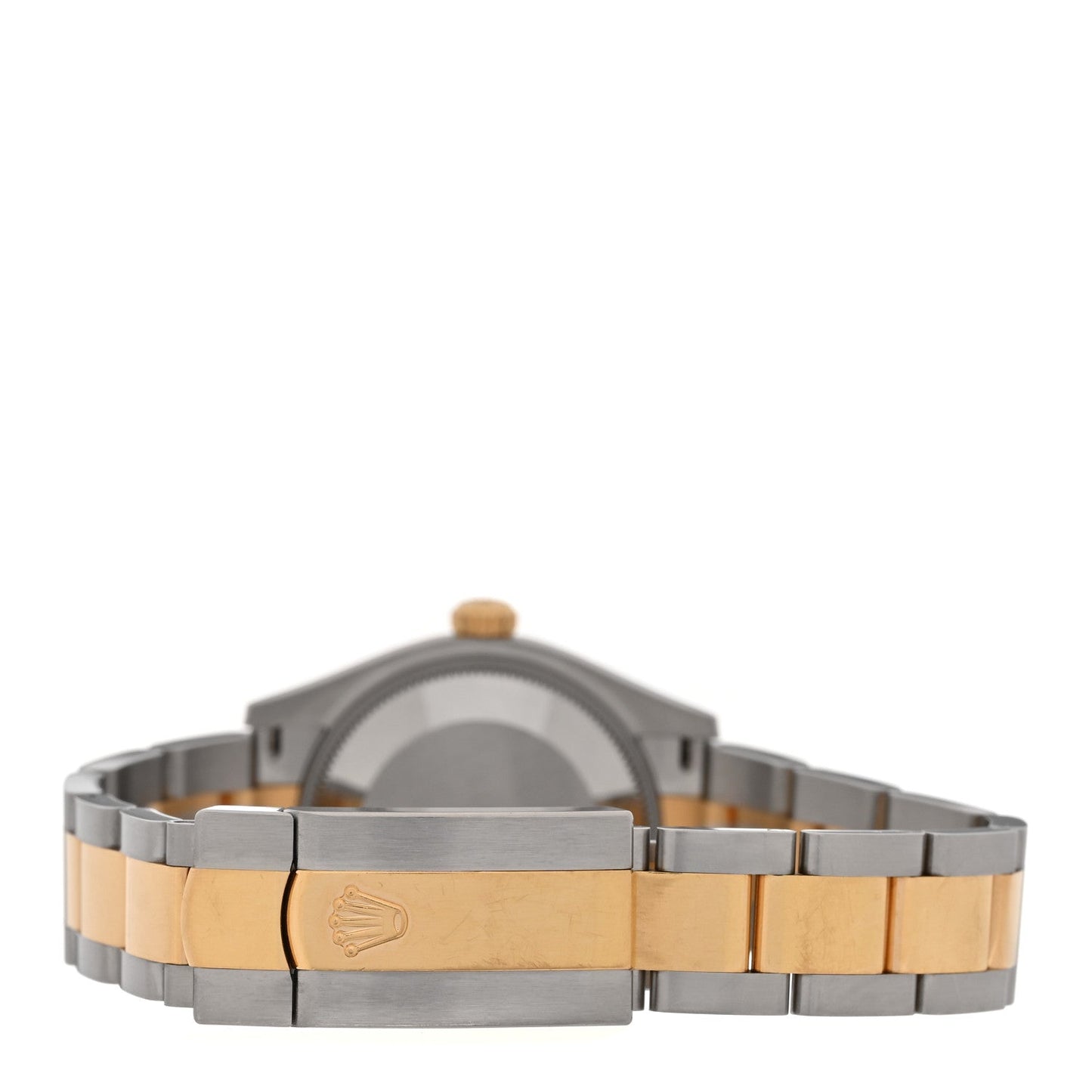 Stainless Steel 18K Yellow Gold Diamond 31mm Oyster Perpetual Datejust Watch Dark Grey 278273