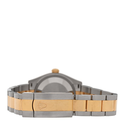 Stainless Steel 18K Yellow Gold Diamond 31mm Oyster Perpetual Datejust Watch Dark Grey 278273