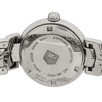 Stainless Steel Diamond 29mm Link Lady Quartz Watch Silver WAT1411