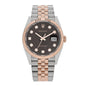 Stainless Steel 18K Everose Gold Diamond 36mm Oyster Perpetual Datejust Watch Chocolate Jubilee 126231
