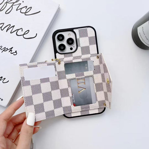 Tri-fold zipper phone case for iphone