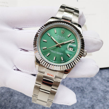 Rolex Datejust 40mm Green Dial Silver