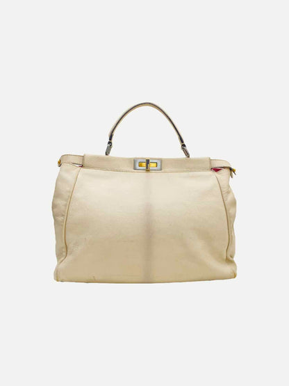 FENDI Peekaboo Off-white Top Handle Rovelle Bags