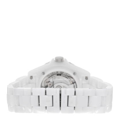 Stainless Steel Ceramic 38mm J12 Limited Edition Mademoiselle La Pausa Automatic Watch White