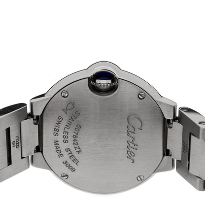 Stainless Steel Diamond Bezel 28mm Ballon Bleu De Cartier Quartz Watch