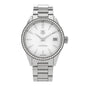 Stainless Steel Diamond Bezel Mother of Pearl 32mm Carrera Lady Quartz Watch WAR1315-0