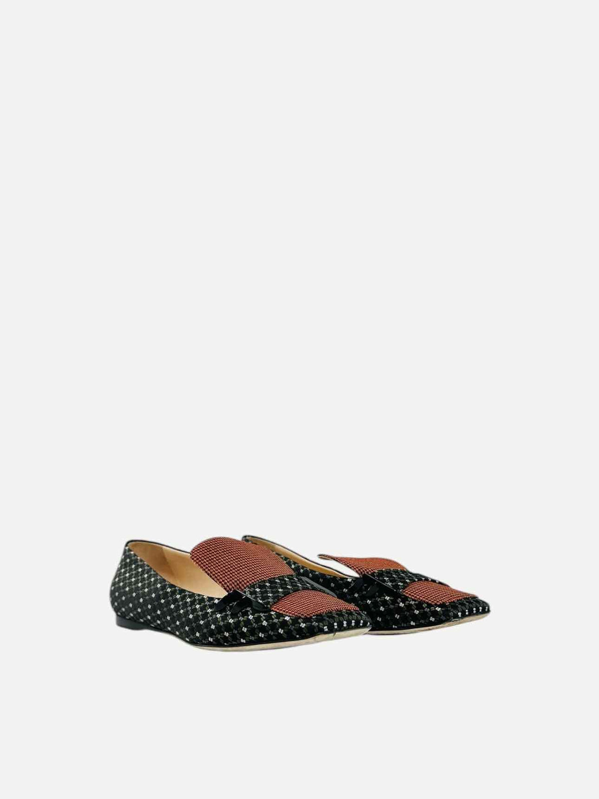 FENDI Black Multicolor Printed Size EU 36 Flats Rovelle Bags