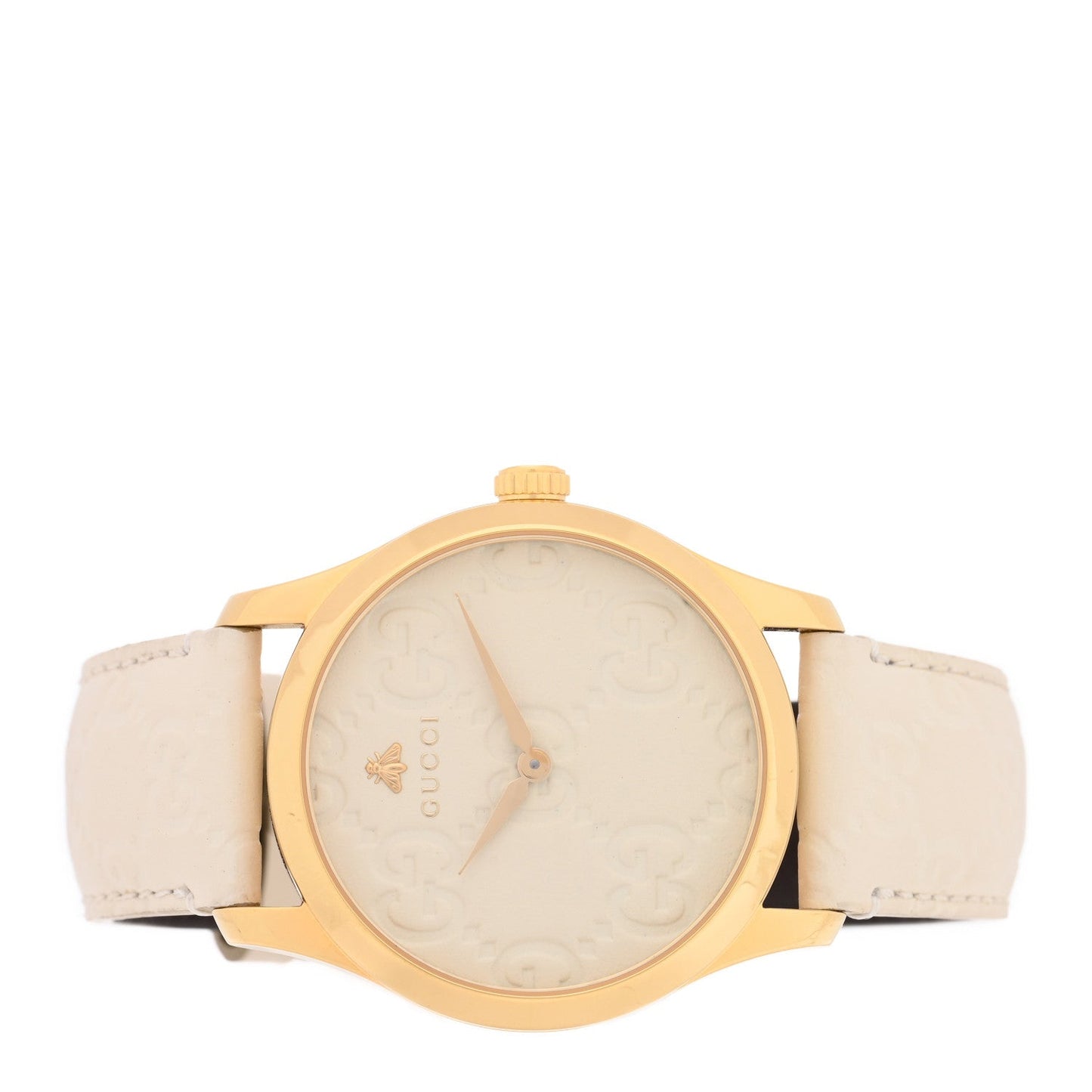 Stainless Steel Calfskin 38mm G-Timeless Quartz Watch White