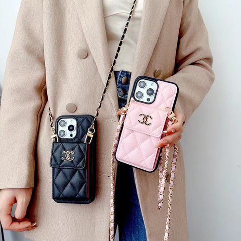 Crossbody Card Holder Embroidered Phone Case for iphone