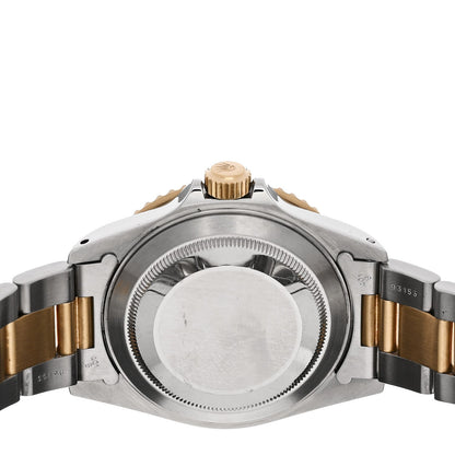 Stainless Steel 18K Yellow Gold Diamond Blue Sapphire 40mm Submariner Date Watch Champagne 16613