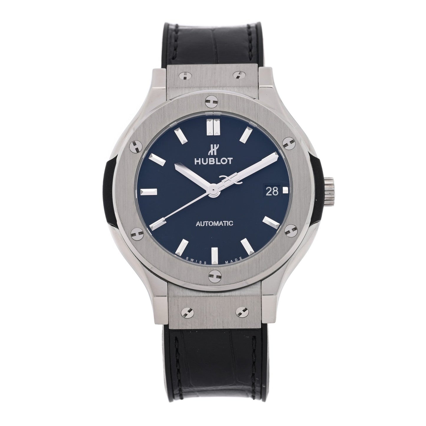 Titanium Alligator 38mm Classic Fusion Automatic Watch Black 565.NX.1171.LR