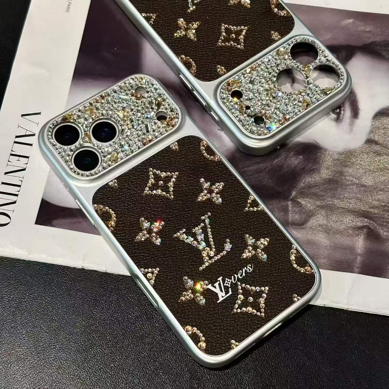 Luxurious, sparkling diamond iPhone phone case-2