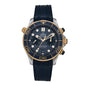 Stainless Steel 18K Yellow Gold Rubber 44mm Seamaster Diver 300M Co-Axial Master Chronometer Automatic Watch Blue 210.22.44.51.03.001