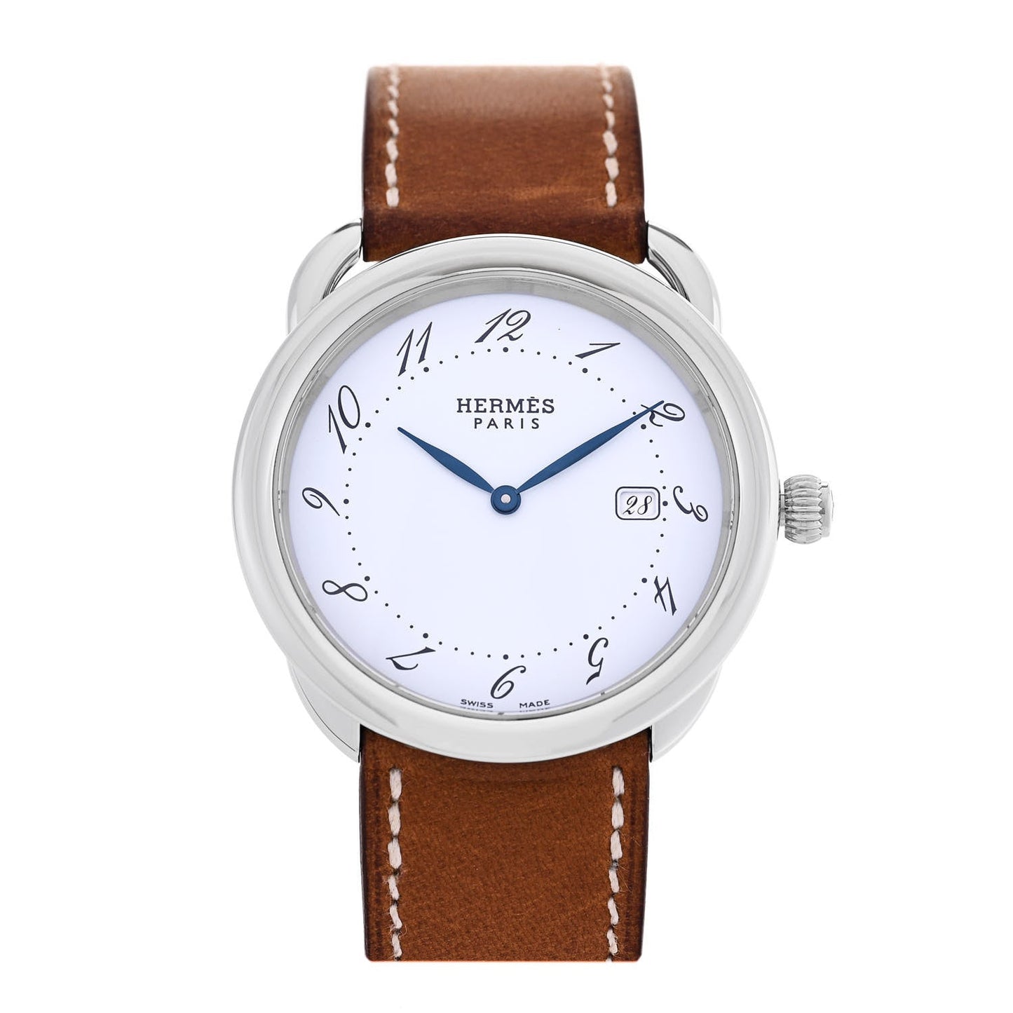 Stainless Steel Barenia 38mm Arceau Quartz Watch Fauve
