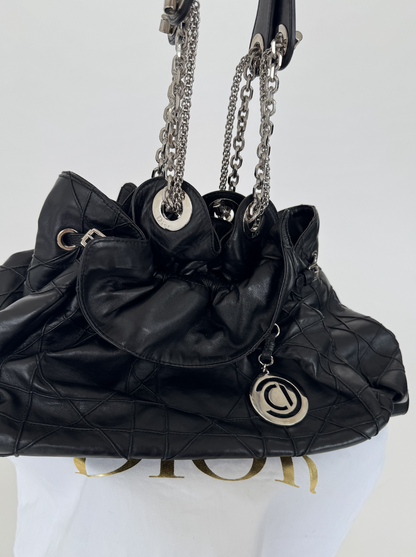 Christian Dior Black Cannage Leather Le Trente Shoulder Bag Rovelle Bags