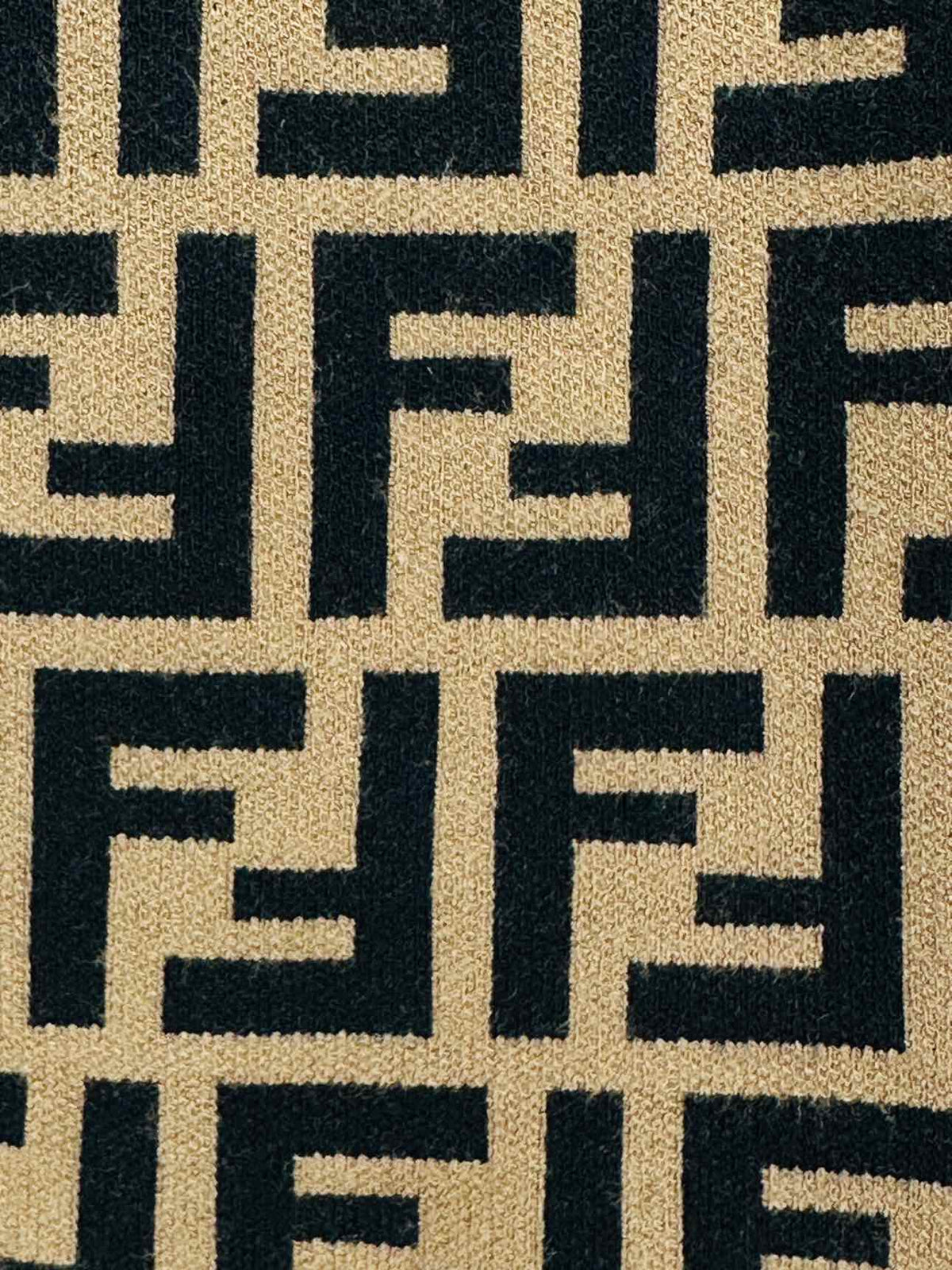 FENDI Beige & Black FF Motif Size Small Short Dress Rovelle Bags