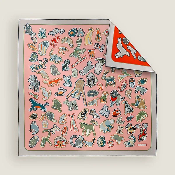 Hermes Caracteristick Double Face Scarf 90