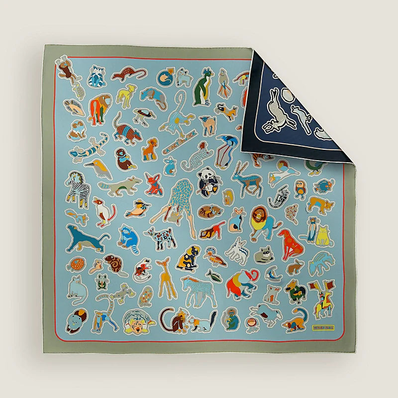 Hermes Caracteristick Double Face Scarf 90