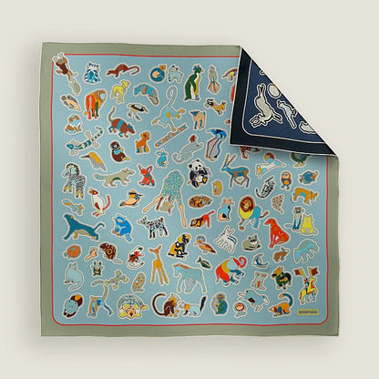 Hermes Caracteristick Double Face Scarf 90