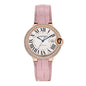 18K Pink Gold Alligator Diamond Bezel 42mm Ballon Bleu De Cartier Automatic Watch Pink