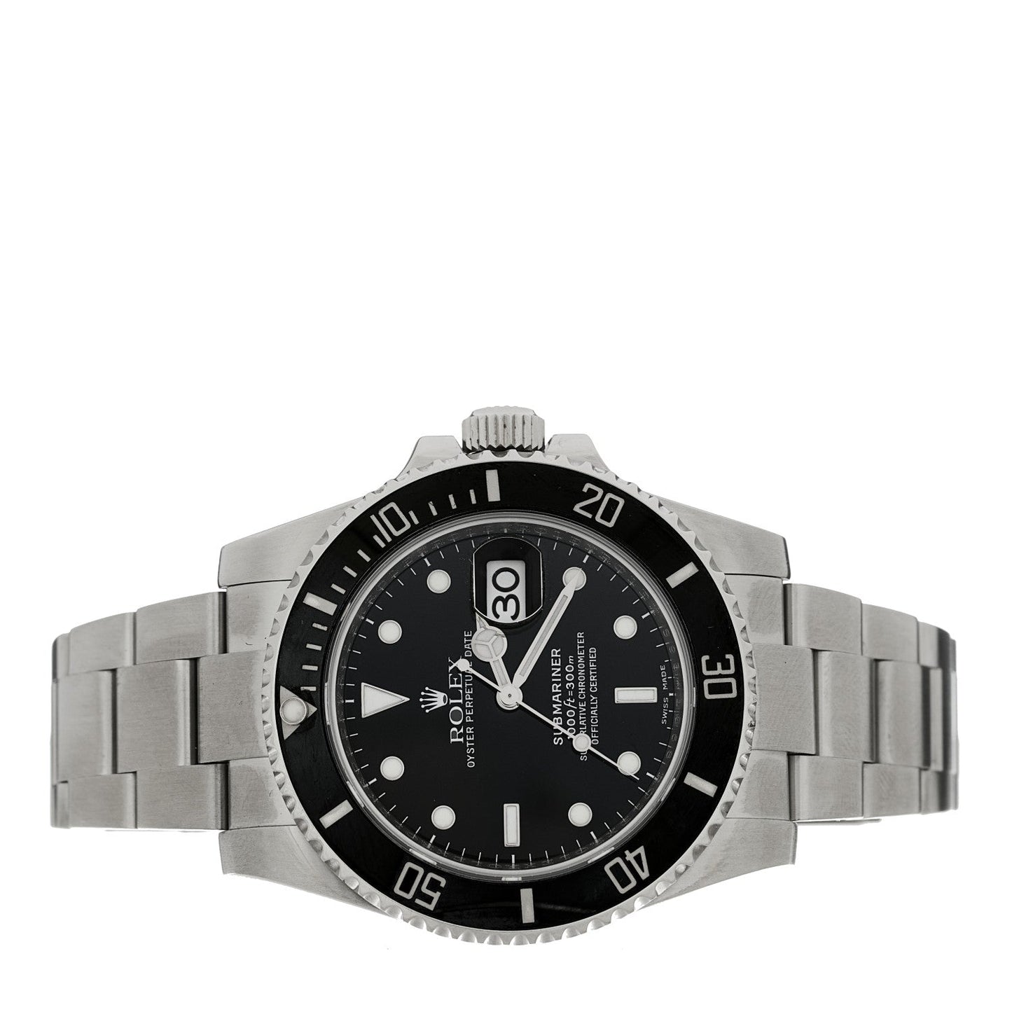 Stainless Steel 40mm Oyster Perpetual Submariner Date Watch Black 116610LN