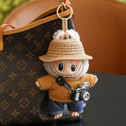 (Baby + clothes) Sitting party baby clothes plush vinyl face doll bag pendant girl gift