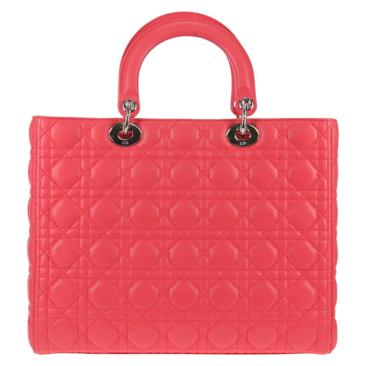 Christian Dior Lady Dior Bag Leather Pink Leather Bag Rovelle Bags