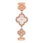 18K Rose Gold Diamond Mother of Pearl 23mm Alhambra Guilloche Quartz Watch